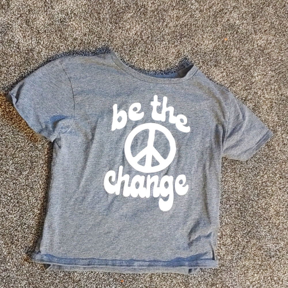 Gray Cropped Tee